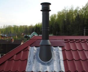 Однослойный дымоход из черной стали